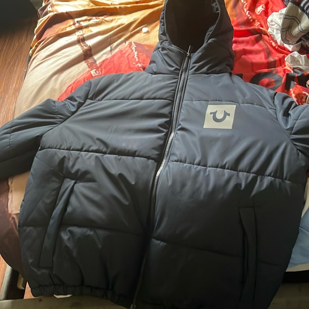 Size XXXL,navy blue puffer jacket